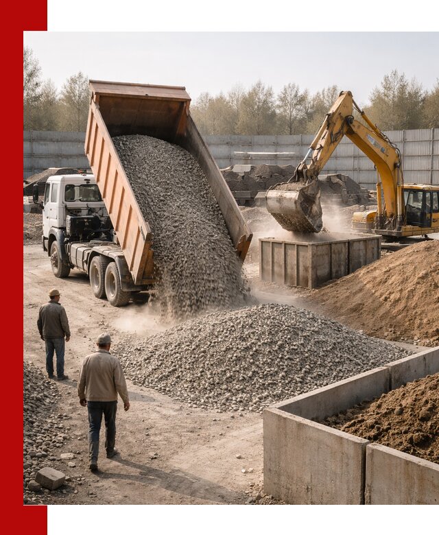 Доставка нерудных материалов с погрузкой и разгрузкой в Кинешме