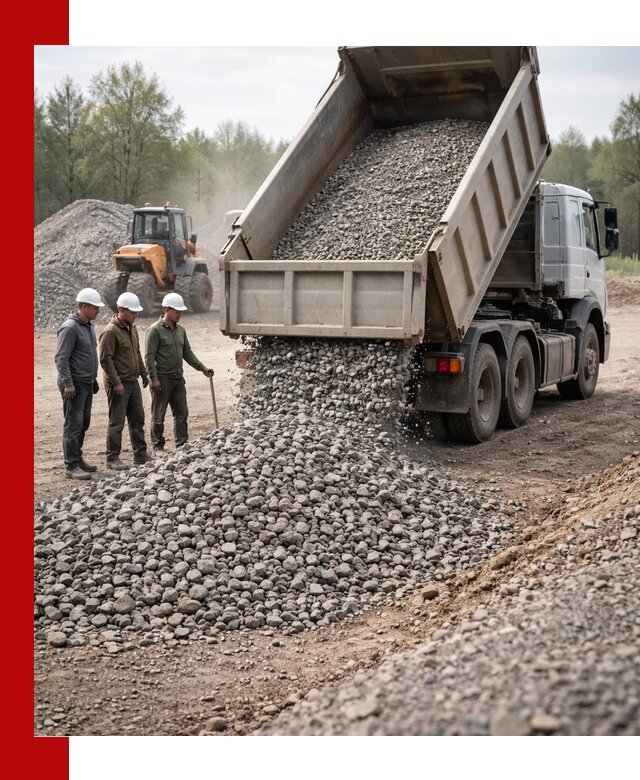 Доставка гравийного щебня фракции 70-120 в Кинешме