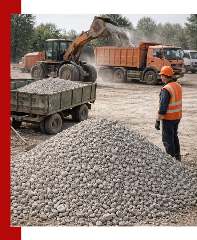 Доставка известнякового щебня фракция 20–40 в Кинешме