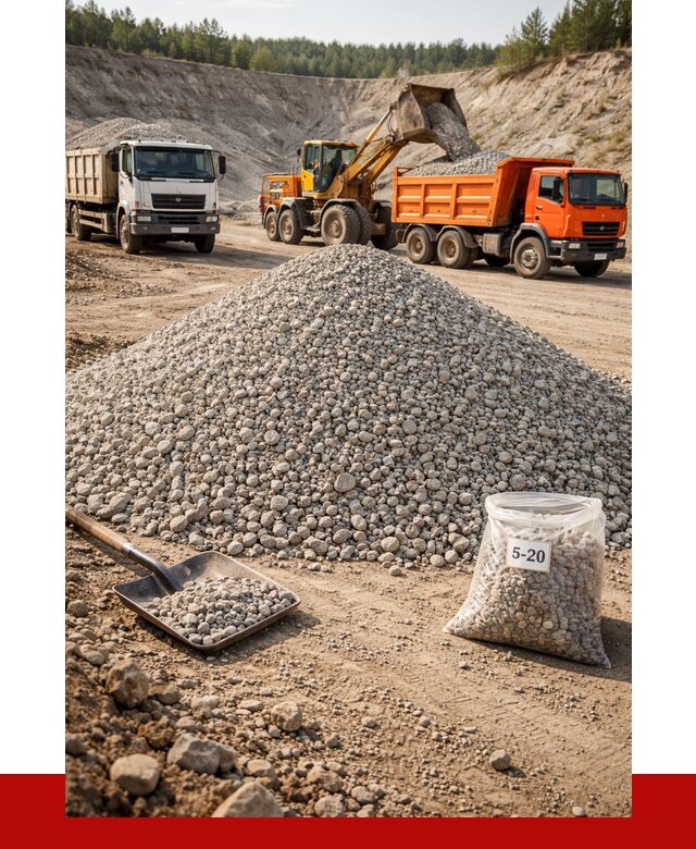 Доломитовый щебень фр. 5-20 в Кинешме от 4245 р. | ПРОНЕРУДКнш