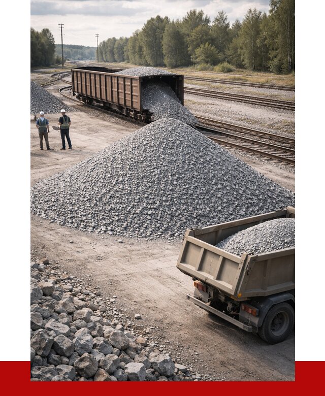 Железнодорожный щебень 20-60 в Кинешме от 1718 р. | ПРОНЕРУДКнш