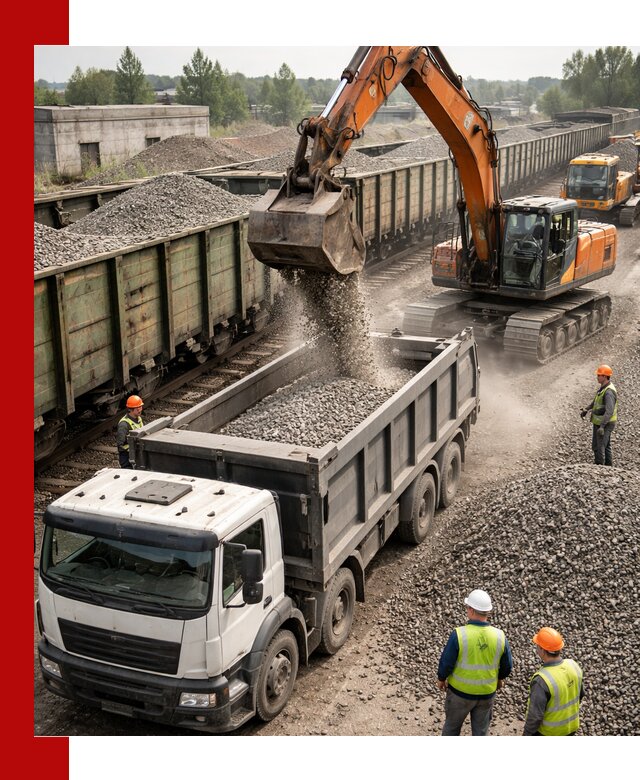 Железнодорожный щебень фракция 25–60 для поставок в Кинешме