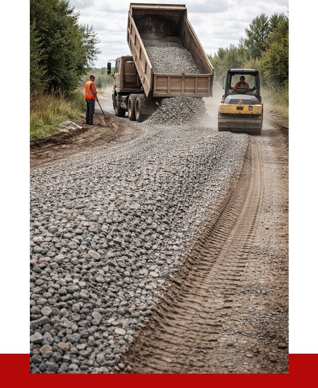 Щебень для отсыпки дороги в Кинешме от 2729 р. ПРОНЕРУДКнш
