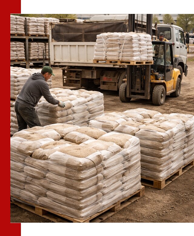 Карьерный песок в мешках с доставкой в Кинешме