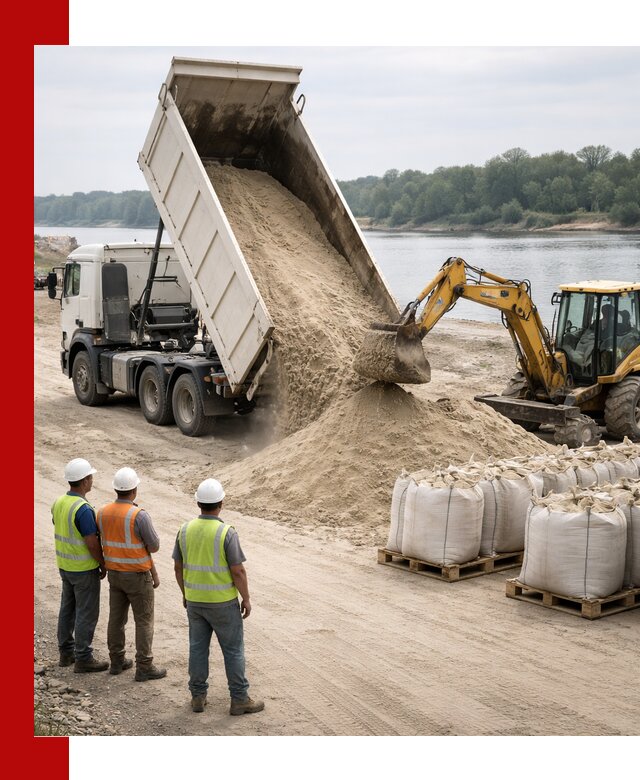 Доставка речного песка в Кинешме самосвалами и погрузкой