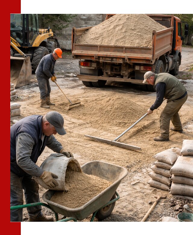 Поставка песка для стяжки в Кинешме с быстрой доставкой