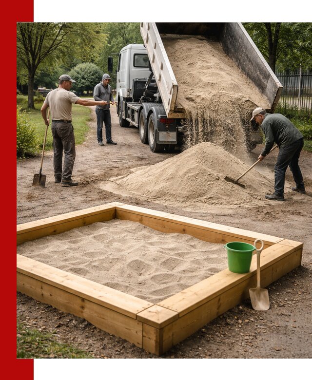 Песок для песочницы с доставкой в Кинешме недорого и чистый