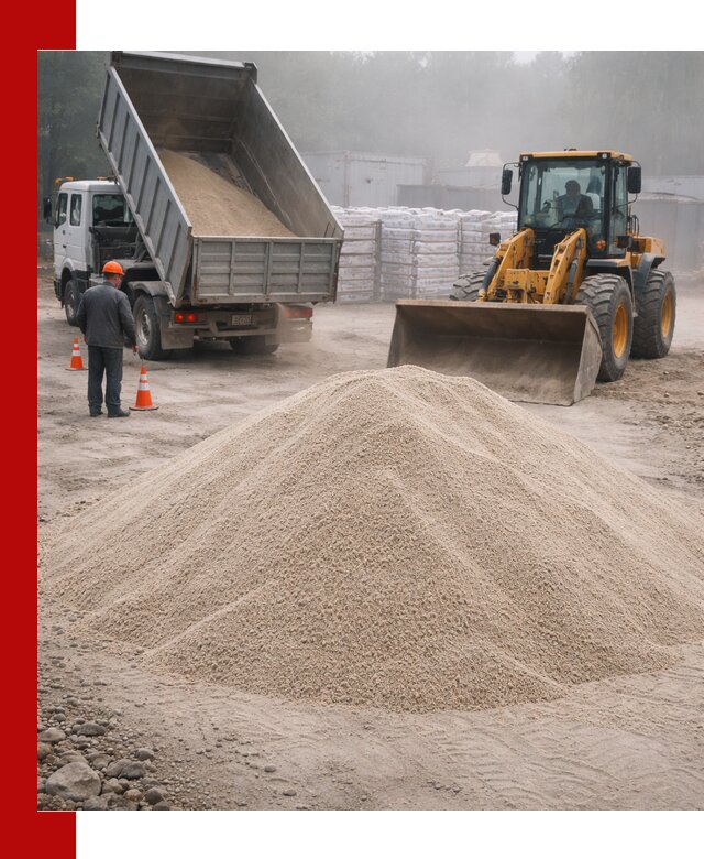 Кварцевый песок фракция 0–8 для стройработ в Кинешме