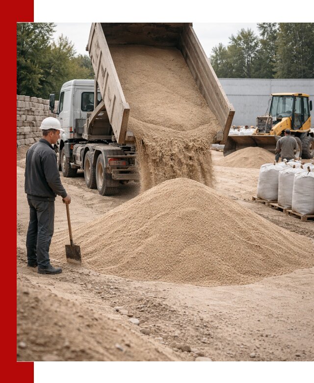 Кварцевый песок фракция 0–3 мм с доставкой в Кинешме