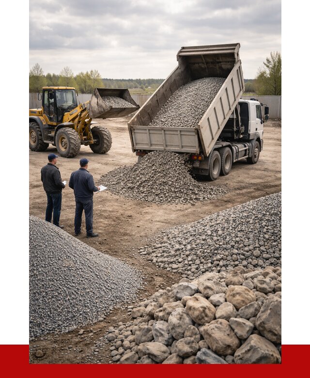 Гравий и камень с доставкой в Кинешме от 4245 р. - ПРОНЕРУДКнш