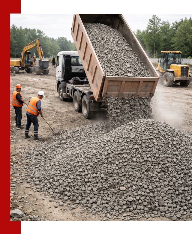 Доставка гравия фракции 40-70 в Кинешме оптом и в розницу