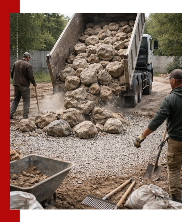 Доставка и укладка булыжника в Кинешме