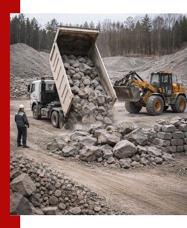 Доставка и продажа бутового гранитного камня в Кинешме