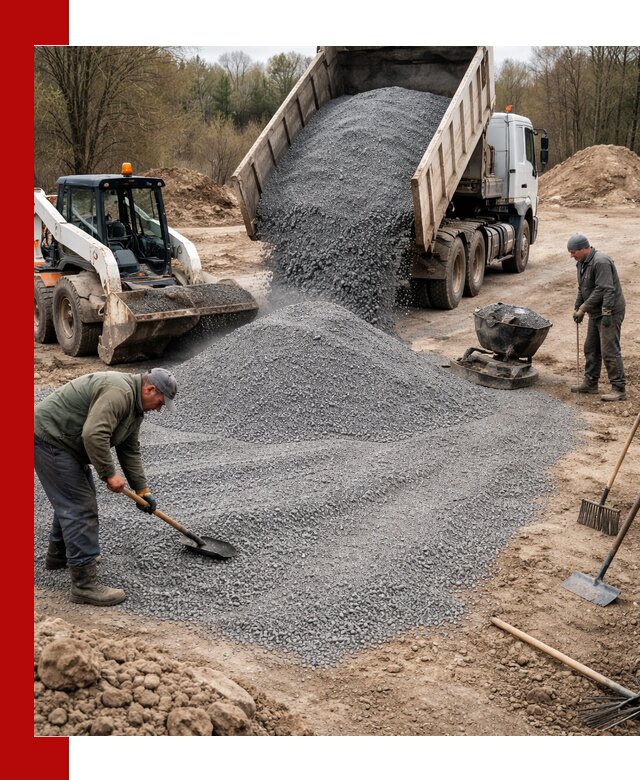 Отсев для подсыпки в Кинешме — доставка и подсыпка на участок