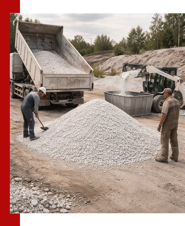 Доставка и продажа белой мраморной крошки в Кинешме