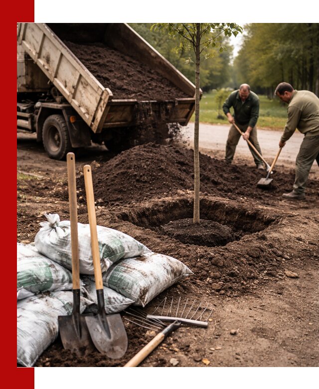 Грунт для посадки деревьев в Кинешме — доставка и подготовка почвы