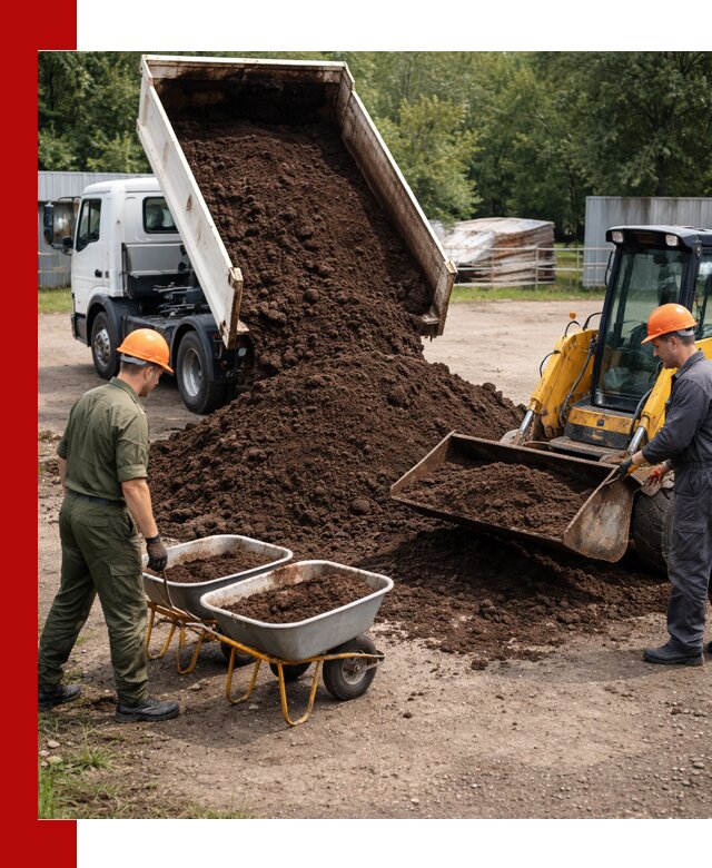 Доставка торфо-земляной смеси в Кинешме для огорода и ландшафта