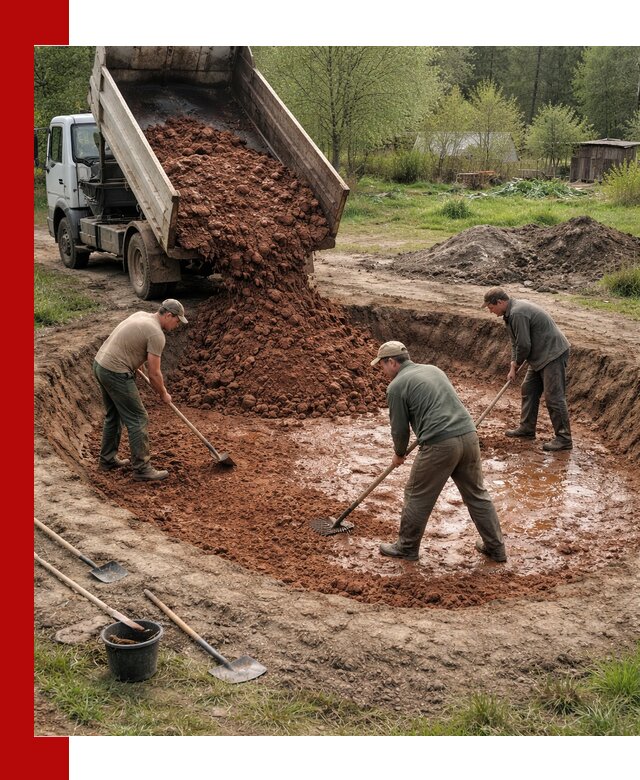 Купить качественную глину для пруда в Кинешме