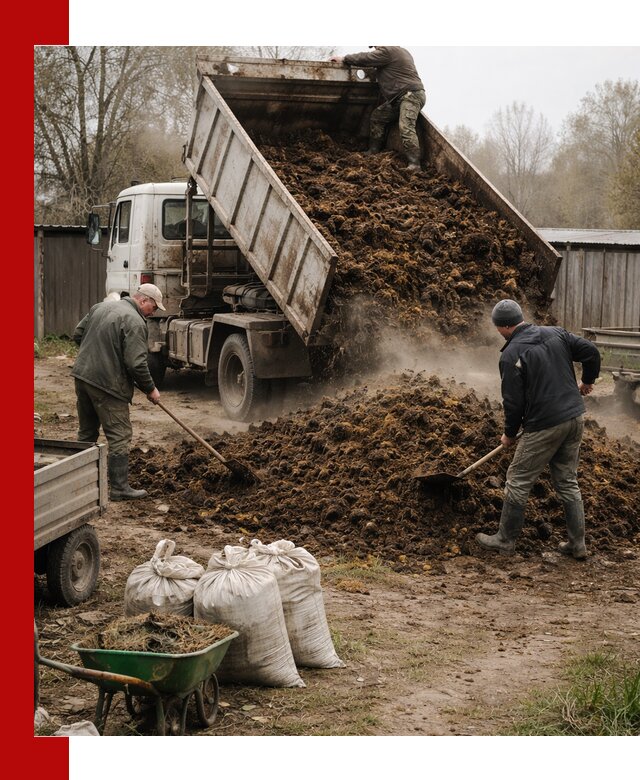 Доставка коровьего навоза самосвалом в Кинешме