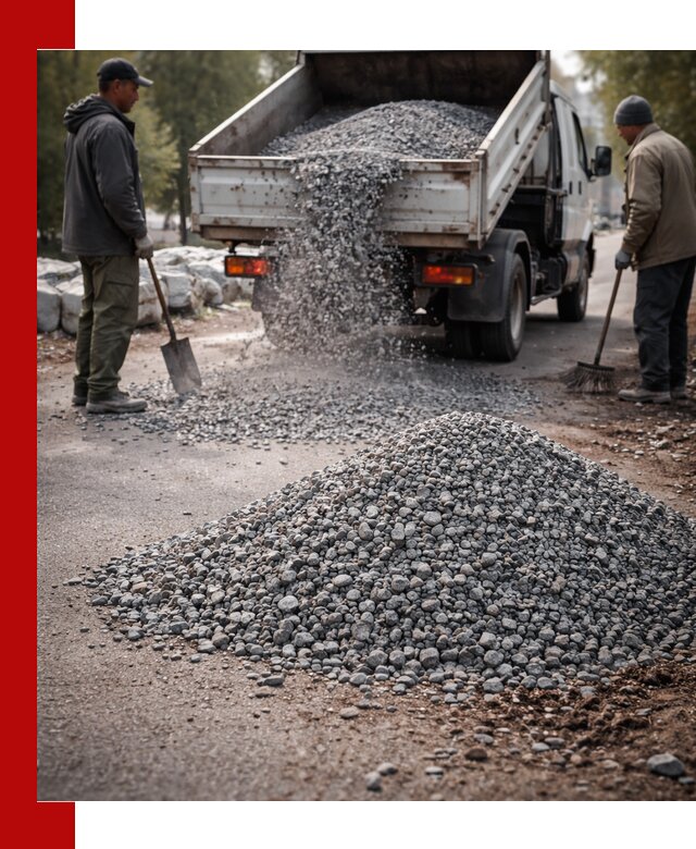 Гранитная крошка для посыпки дорог и тротуаров в Кинешме