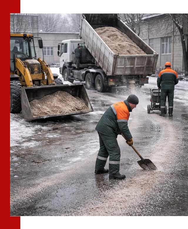 Реагент против гололеда с доставкой и нанесением в Кинешме