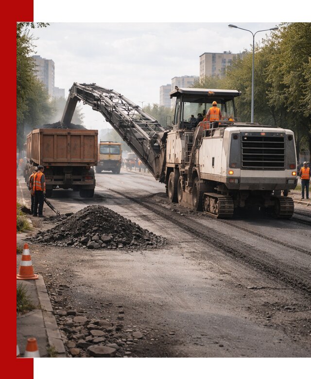 Фрезерованный асфальт в Кинешме — удаление и вывоз старого покрытия
