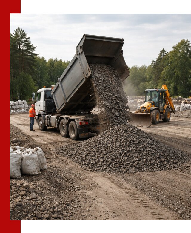 Доставка дробленого асфальта в Кинешме для дорожных работ