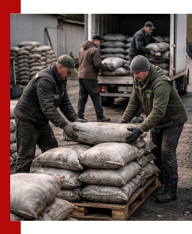 Доставка угля в мешках по выгодным ценам в Кинешме