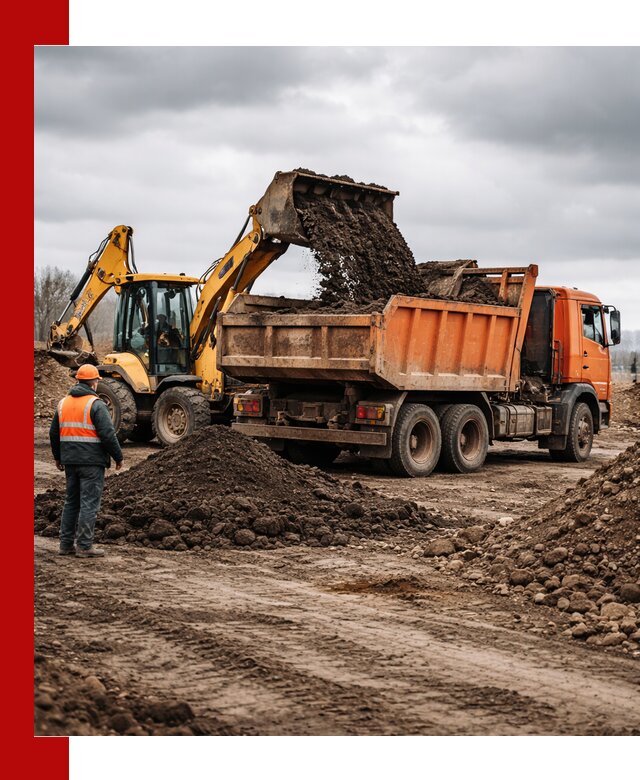 Вывоз грунта и строительного мусора в Кинешме грузовыми самосвалами