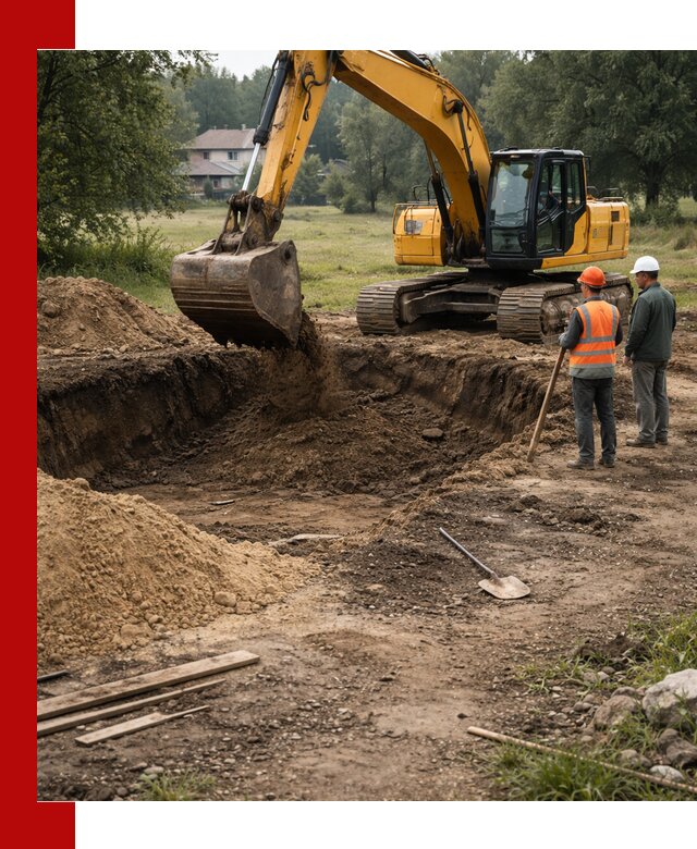 Рытье котлована под фундамент в Кинешме (быстро и недорого)