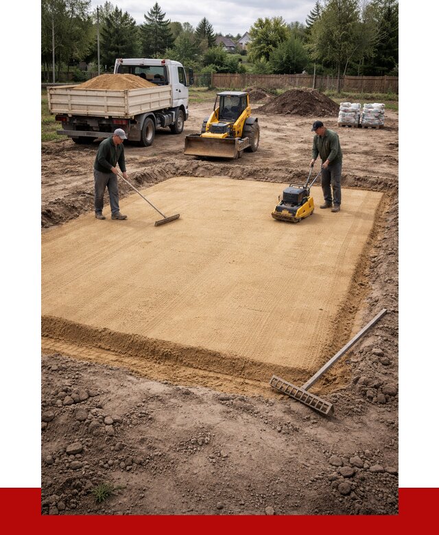 Устройство песчаной подушки в Кинешме от 4548 р. ПРОНЕРУДКнш